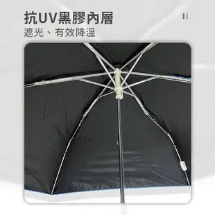 《直條紋UV都會》UV晴雨手開折傘 摺疊傘 折疊傘 折傘 黑膠傘