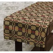 PATRIOTS KNOT Primitive/Country Style Black Tan Red Table Runner 56" x 14"