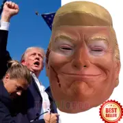 Realistic Donald Trump Mask Cosplay Full-head Mask for Halloween Costume️ Adult