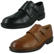 Mens Thomas Blunt A1R131 Dual Buckle Strap Brogue Shoes