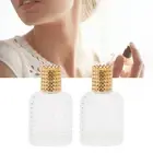 2pcs Glass Perfume Atomizer Bottle Refillable Empty Clear Glass Spray Bottles