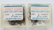 2 Boxes Eagle Claw Nymph Fly Hooks Bronze D063F D057F Size 8