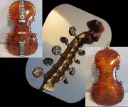 Deluxe fancy Norwegian fiddle 15" viola (4*5) strings viola , Hardanger fiddle
