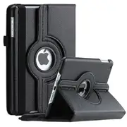 For Apple iPad Pro 11 2024 11 inch Leather Smart 360 Rotate Flip Stand Case Cover (Black)