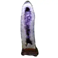 在飛比找momo購物網優惠-【古緣居】巴西天然紫水晶洞 +實木底座(42.3公斤)