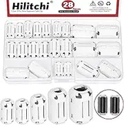 Hilitchi 28PCS White Noise Suppressor Cable Clip Clip-on Ferrite Ring Core Assortment Kit 3.5mm 5mm 7mm 9mm 13mm Cord RFI EMI Noise Suppressor Filter Set for Telephones Speakers
