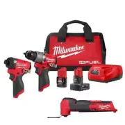 Milwaukee Hammer Drill/Impact Driver 18V Li-Ion Cordless+Oscillating Multi-Tool