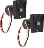 2-Pack HQRP Photocell Sensor for Outdoor Lights, Dusk to Dawn Sensor 120V Switch