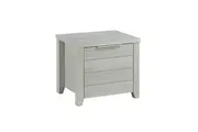 Bedside Table 2 drawers Storage Table Night Stand MDF in White Ash