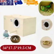 Birds Nest Breeding Box Wooden Parakeet Nesting Window Cage 34*17.5*19.5CM