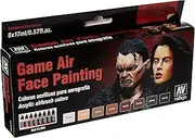 Vallejo Game Air Special Set Face Painting (by Angel Geraldo) 8 Color Set Miniatures