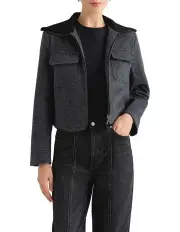 [David Lawrence] Marshall Wool Blend Jacket in Black