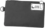 [UxicRuya] Lockable Wallet, Lockable Bank Bag, Multifunctional Travel Wallet, Wallet for Keys, Passports, Phones, Credit Cards, Black, as described