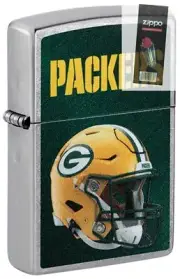 Zippo 48429 NFL Green Bay Packers Helmet Lighter + FLINT PACK