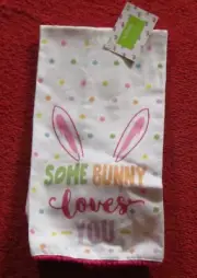Hobby Lobby Some Bunny Loves You Kitchen Towel