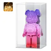 Acrylic Display Case for Collectibles, Alternative Glass Display Box with Mir...