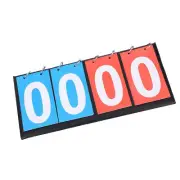 4 Digit Scoreboard Sports Flip Score Counter Board Basketball Scorer Tennis HR