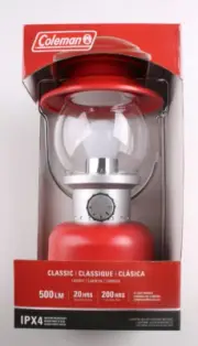 Coleman Classic 500 Lumens LED Lantern - Red - IPX4 - Brand New