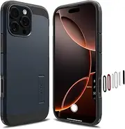 SPIGEN Tough Armor T MagFit for iPhone 16 Pro Case, Full Camera Control Button Coverage, Compatible with MagSafe Magnetic Ring, AI Enhanced XRD Foam Heavy Duty Absorption Kickstand Cover - Metal Slate