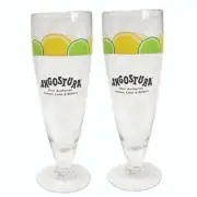 Angostura Lemon Lime & Bitters 2 Highball Glasses 500ml BNWOB Trinidad & Tobago
