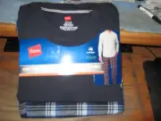 Hanes Men’s Pajamas Size 2XL EcoSmart Flannel Plaid Pants Pj set New