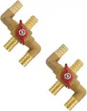 JECOMPRIS 2pcs Manual Temperature Control Valve for Car Heaters 4-Way Water Distribution Long-Lasting Simple Installation