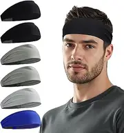 [Sukeen] Cooling Sports Headbands for Men: Instant Cooling Moisture Wicking Sweatbands Non-Slip, Quick-Dry Elastic Fabric Mens Headband for Gym Running Tennis Training Workout