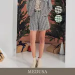 現貨【MEDUSA 曼度莎】千鳥格紋馬蹄釦西裝短褲 - 2色（M-XL）｜女短褲 褲子 小香風短褲