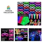148 PCS Halloween Glow in the Dark Party Supplies- 24Pcs 16" Foam Glow Sticks...
