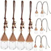 Healeved 10Pcs Empty Car Essential Oil Diffuser Bottles Pendant Aromatherapy Air Freshener for Travel Home and Office Use Create Fresh Atmosphere Anywhere