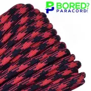 Black Widow - 50 FT - 550 Paracord Rope 7 strand Parachute Cord
