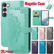 For Samsung S25 S24 FE S23 S22 S21+ Ultra Mandala Case Leather Wallet Flip Cover