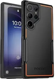 [Poetic] Neon Series Case Designed for Samsung Galaxy S23 Ultra 5G 6.8 inch, Dual Layer Heavy Duty Tough Rugged Lightweight Slim Shockproof Protective Case 2023 New Cover for Galaxy S23 Ultra 5G, Black