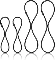Boseen Universal Black Elastic Bands Microphone Shock Mount Holder Clamp Clip Anti-aging Silicone Ring, Set of 4 (Black)