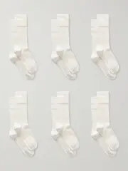 [CDLP] CDLP - Pack Of Six Ribbed Cotton-blend Socks - White - 36-38 36-38 White