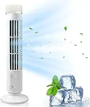 PLAVHA Vertical USB Bladeless Fan, Mini Student Office Home Air Conditioner Cooling Desktop Fan, Portable Cooler Desktop Fan Silent Cooling Tower Fan