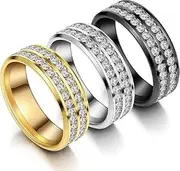 [Generic] 3 Pcs Men's Tie Ring Clasp Necktie Ring for Neck Ties Solid Tie Tacks Accessories for Wedding Jewelry Gift