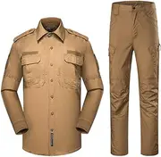 Shirt+Pants Commuter Service Wild Camping Camouflage Suit CombatArmy Fan costumesHunting Suit Wargame Paintball Wear-Resistant Quick-Drying Breathable