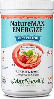 Maxi-Health Naturemax Energize, Whey Protein Powder and Meal Replacement Kosher, Strawberry, 1.17 Pound