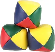 3PCS Juggling Balls, Leather Round Balls Baby Juggling Ball Fun Circus Beginners Learning Prop Small Sandbag Toy Set for 1+