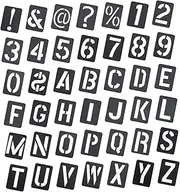Homoyoyo 42pcs Letter Template Stencil Number Painting Mailbox Numbers Alphabet Number Decals Large Vinyl Letters Small Scrapbook Wall Drawing Template Template Black Plastic