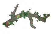 Urs Ornament Log w/ Silk Plant Reptile Accessory - 2 Sizes