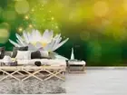 3D White Lotus Plant Wallpaper Wall Murals Removable Wallpaper