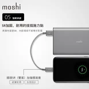 Moshi Integra USB-C to USB-A 充電線 傳輸編織線（0.25 m）iphone Android
