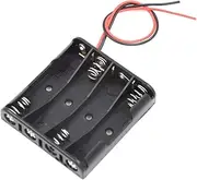 LAPYAPPE 6Pcs Battery Holder Case Box with Wire Leads Power Supply for Robotics Electronics Black Easy Installation Convenient Use