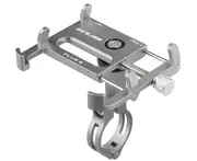 Bicycle & Motorcycle Phone Mount ，for iPhone X XR Xs 7s 8 Plus, Samsung S7/S6/Note5/4 GPS�?Mount 4 to 6.5 Inch(TITANIUM COLOR)