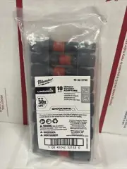 10 pc Milwaukee 48-32-5700 SHOCKWAVE Lineman 7/16" - 1/2" Impact Socket Adapters