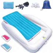 Sleepah Inflatable and Portable Bed Air Mattress Set Blow up for Kids - Blue