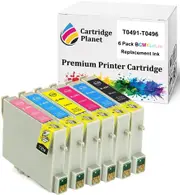 6 Pack (1BK,1C,1M,1Y,1LC,1LM) Compatible Ink for Epson T0491 T0492 T0493 T0494 T0495 T0496 for Epson Stylus Photo R210 R230 R310 R350 RX510 RX630 RX650