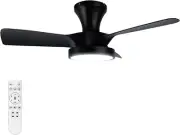 Ceiling Fans with Lights Remote 32 Inch Low Profile Ceiling Fan with 3 Colors